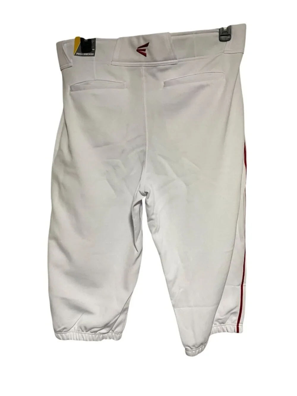 Easton Pro+ Knicker Mens Baseball Pants XXL White/Red Piped Elastic Hem